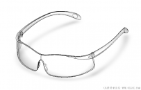 分享一个SolidWorks绘制的防护眼镜