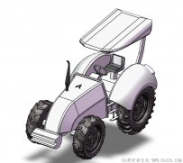 SolidWorks绘制的拖拉机玩具模型