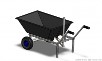 分享SolidWorks绘制的杠杆式倾倒手推车