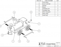 分享一个SolidWorks绘制的玩具火车带图纸