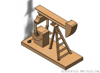 分享一个SolidWorks制作的抽油机原型机