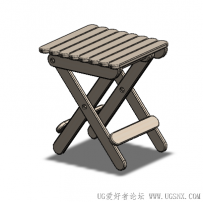分享一张折叠收纳小木凳