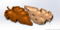 分享一个SolidWorks绘制的枫叶型的盘具