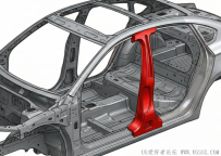 分享NX绘制的汽车B柱热冲压钣金件