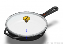 分享一个SolidWorks绘制的平底锅模型