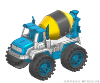 分享一个玩具搅拌车模型