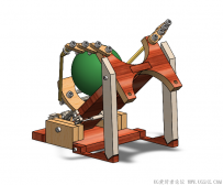 分享一个SolidWorks制作的弹弓式网球发射器