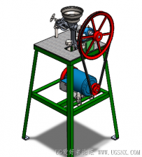 分享一个SolidWorks绘制的电动谷物研磨机
