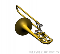 分享SolidWorks绘制的长号模型