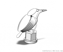 分享一个SolidWorks制作的小鸟摆件