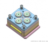 分享一套简单的4腔注塑模具