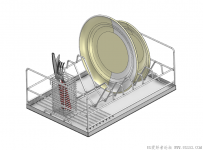 分享一个盘子沥水器模型
