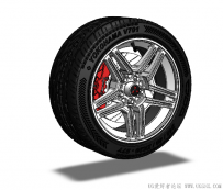 分享一个SolidWorks绘制的三菱铝合金轮胎
