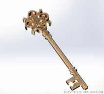 分享一把SolidWorks钥匙模型