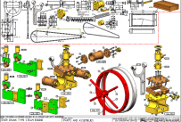 分享一个SolidWorks绘制的曲柄式蒸汽机