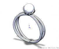 分享一个SolidWorks绘制的戒指模型